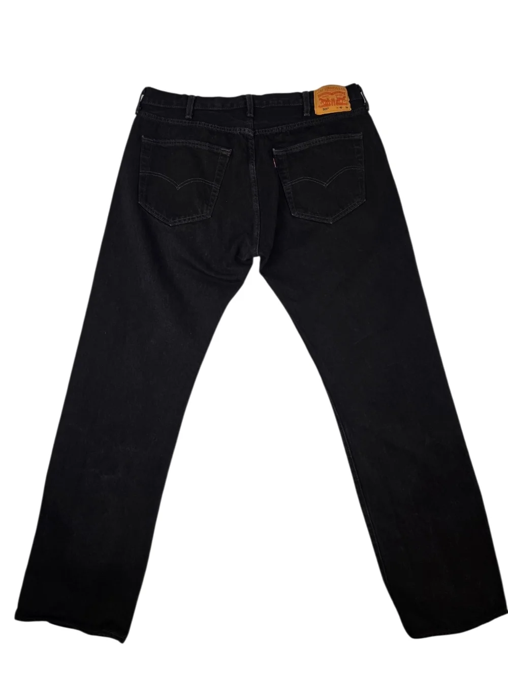 Levi’s 501 Black Wash Straight Leg Jeans Button Fly W40 L34 Classic Fit Cotton